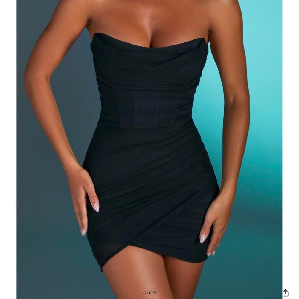 Oh Polly Mesh Corset Mini Dress